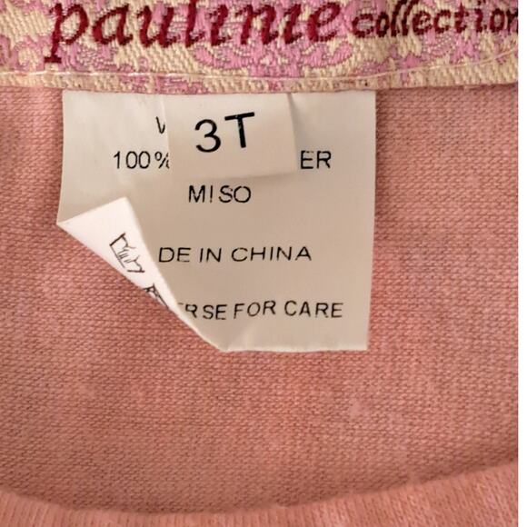 2 for $5 Sale Paulinie Collection Peach And Brown Dress With Ruffles Size 3T - Picture 8 of 8